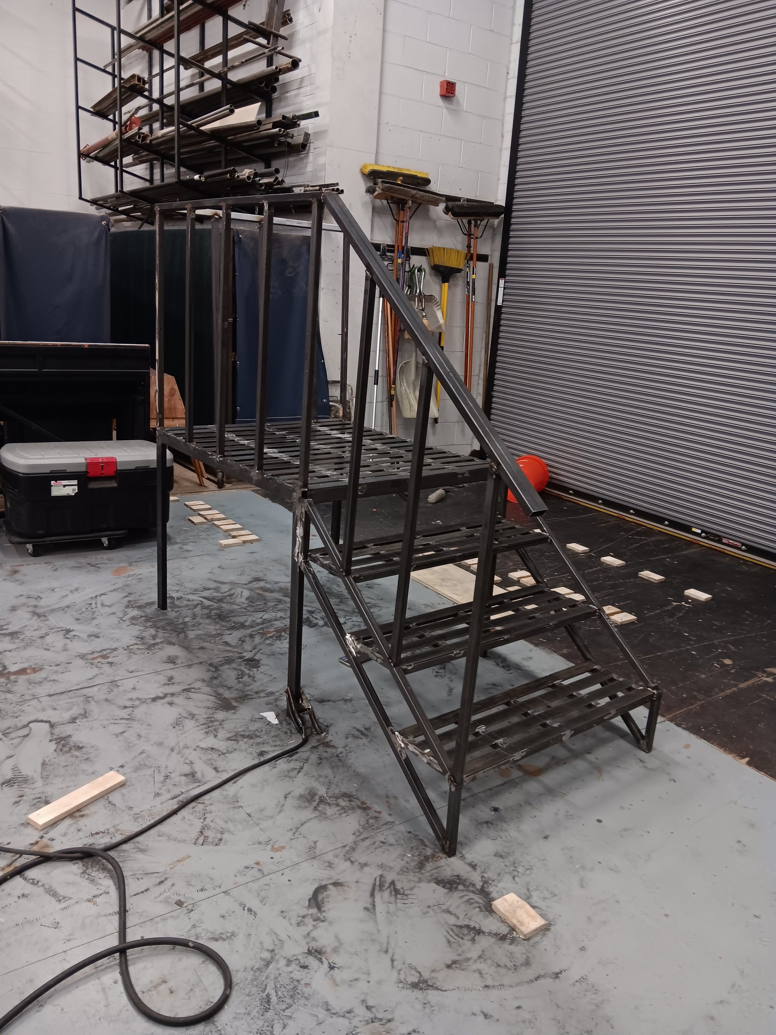 Escape steel staircase.