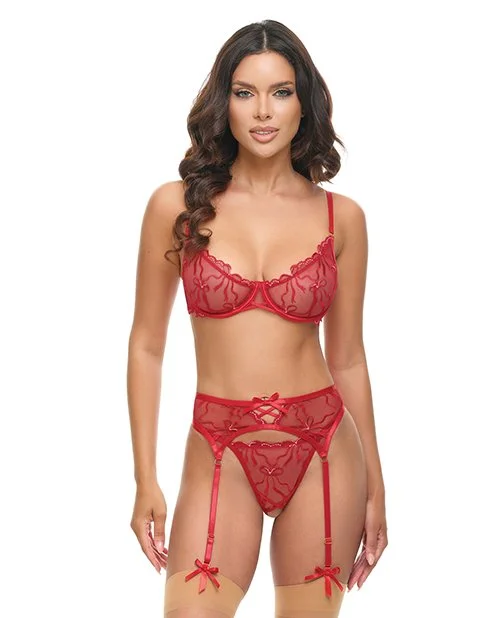 Embroidered Lace and Mesh Underwire Bra wGarter b.jpg