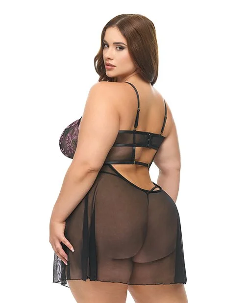 Embroidered Boned Lace and Mesh Babydoll 1x.jpg