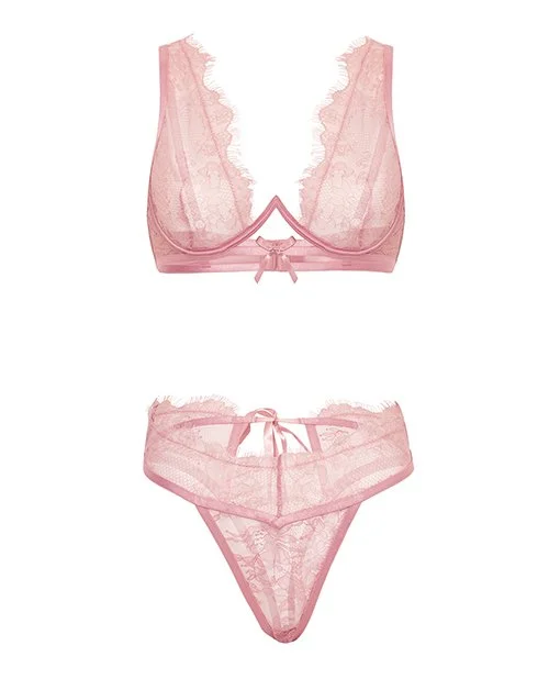 Blush Elegance Lace Lingerie Set