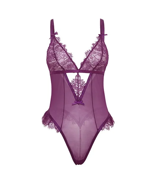 Mesh & Lace Teddy - Purple Luxury Lingerie Purple.jpg