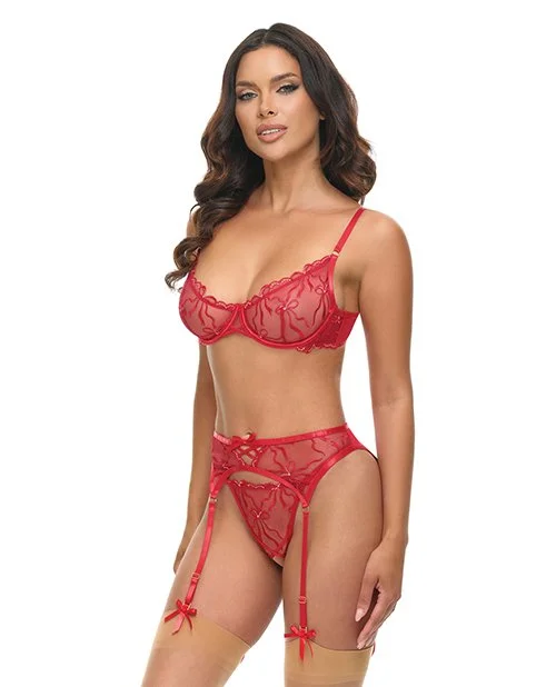 Embroidered Lace and Mesh Underwire Bra wGarter.jpg