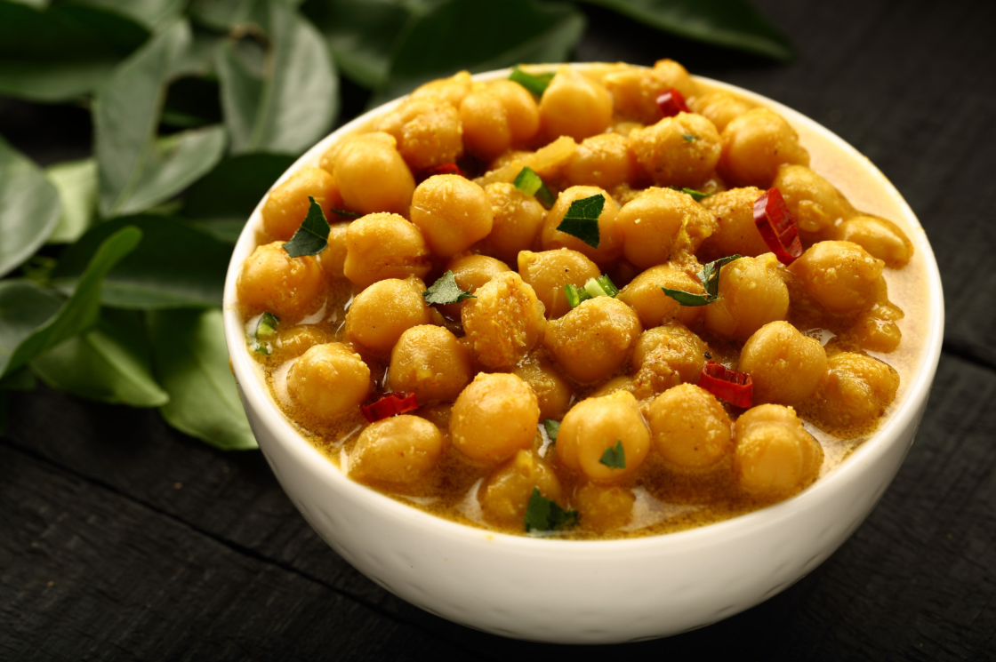 Chickpea curry, a good source of soluble fibre