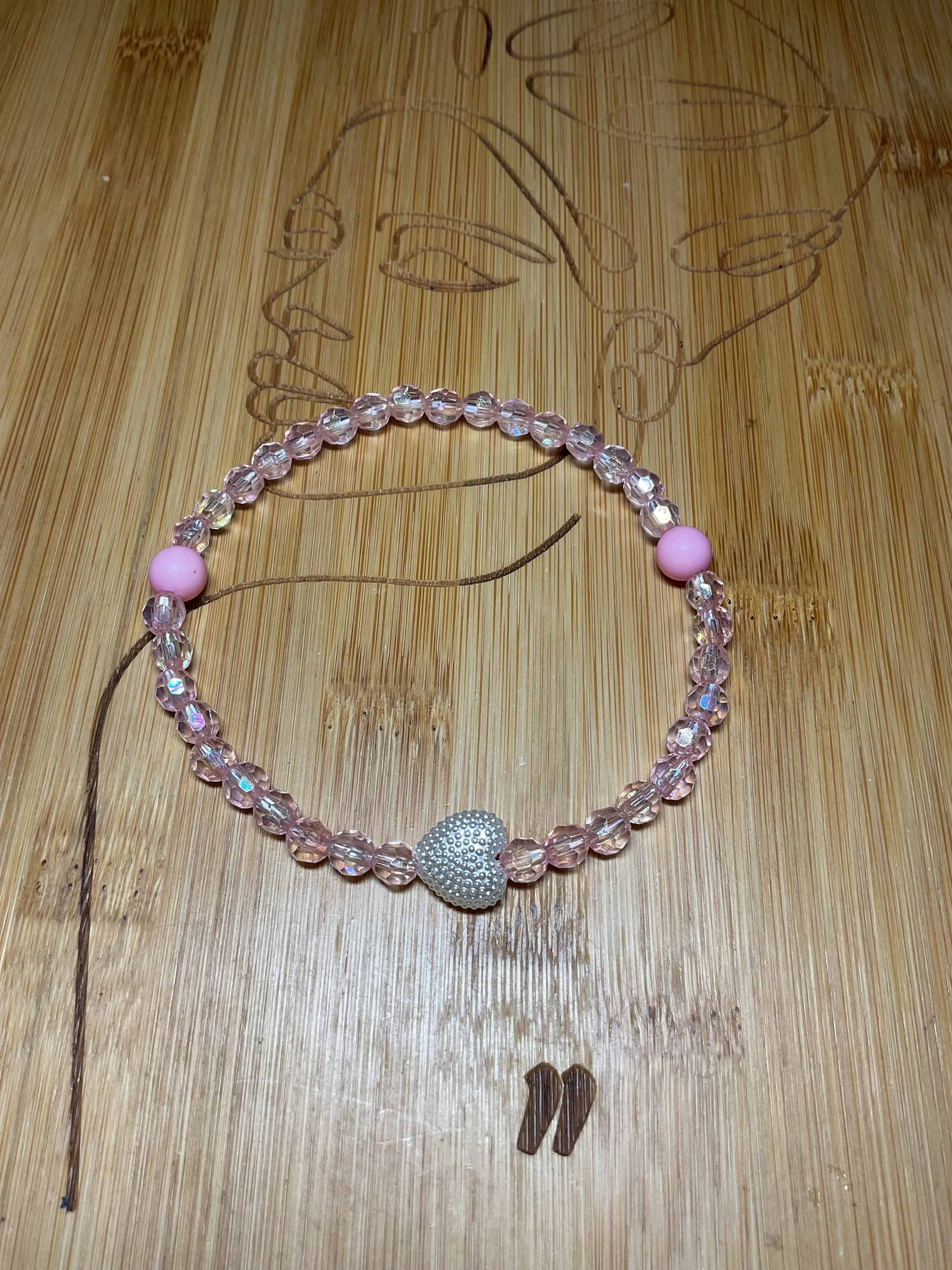 Elegant Stretch Anklet with Heart Charm