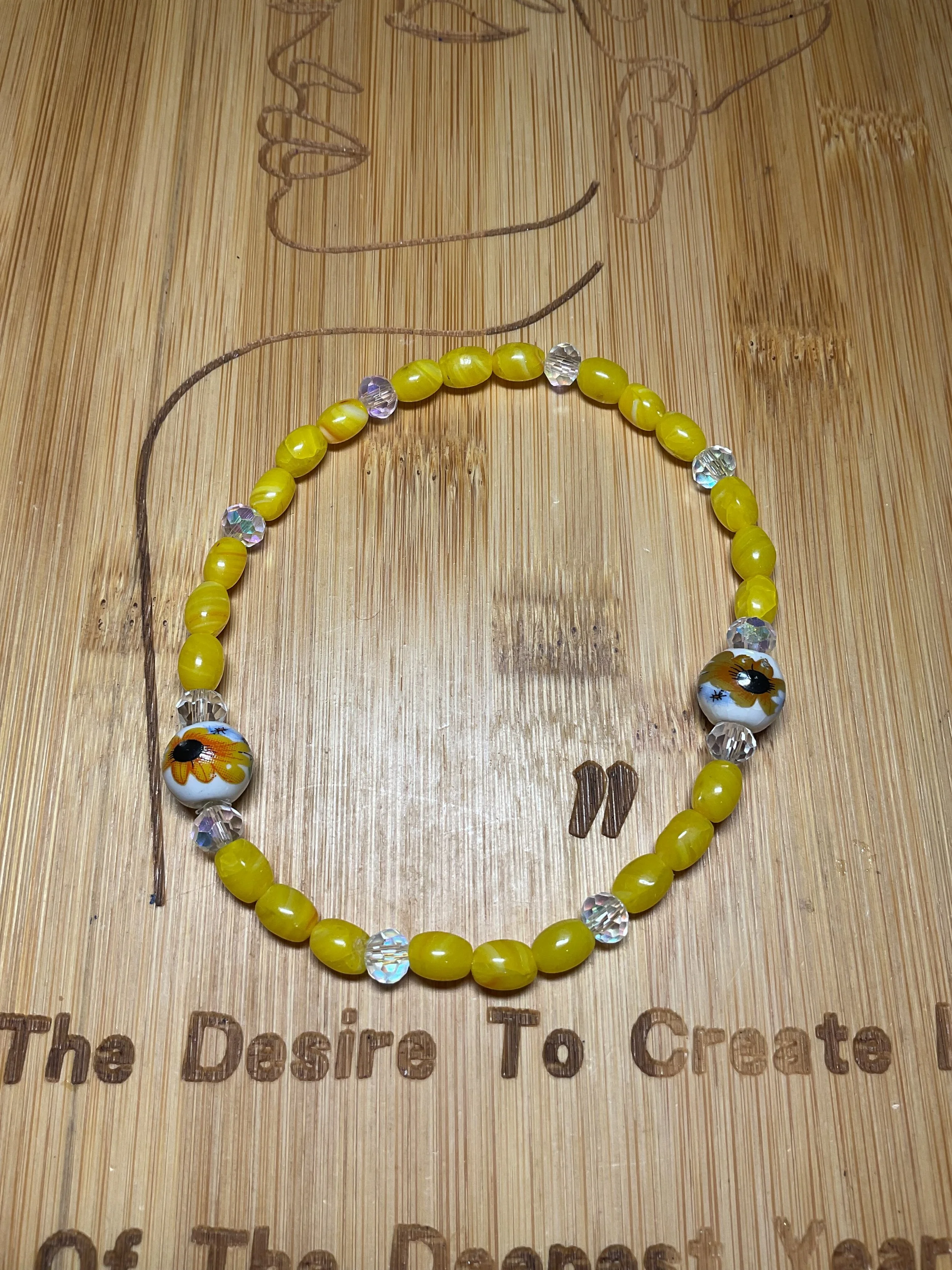 Stretch Sunflower Anklet