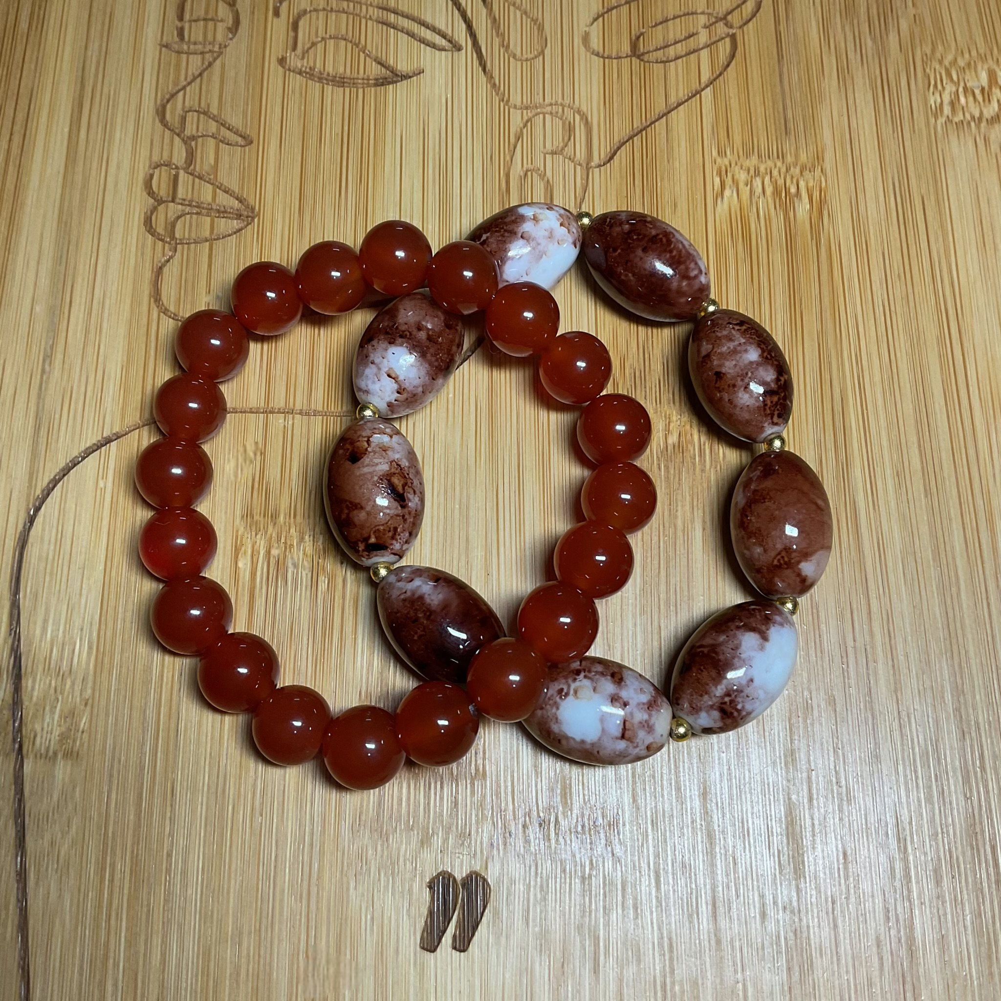 Red Agate and Jasper  Set