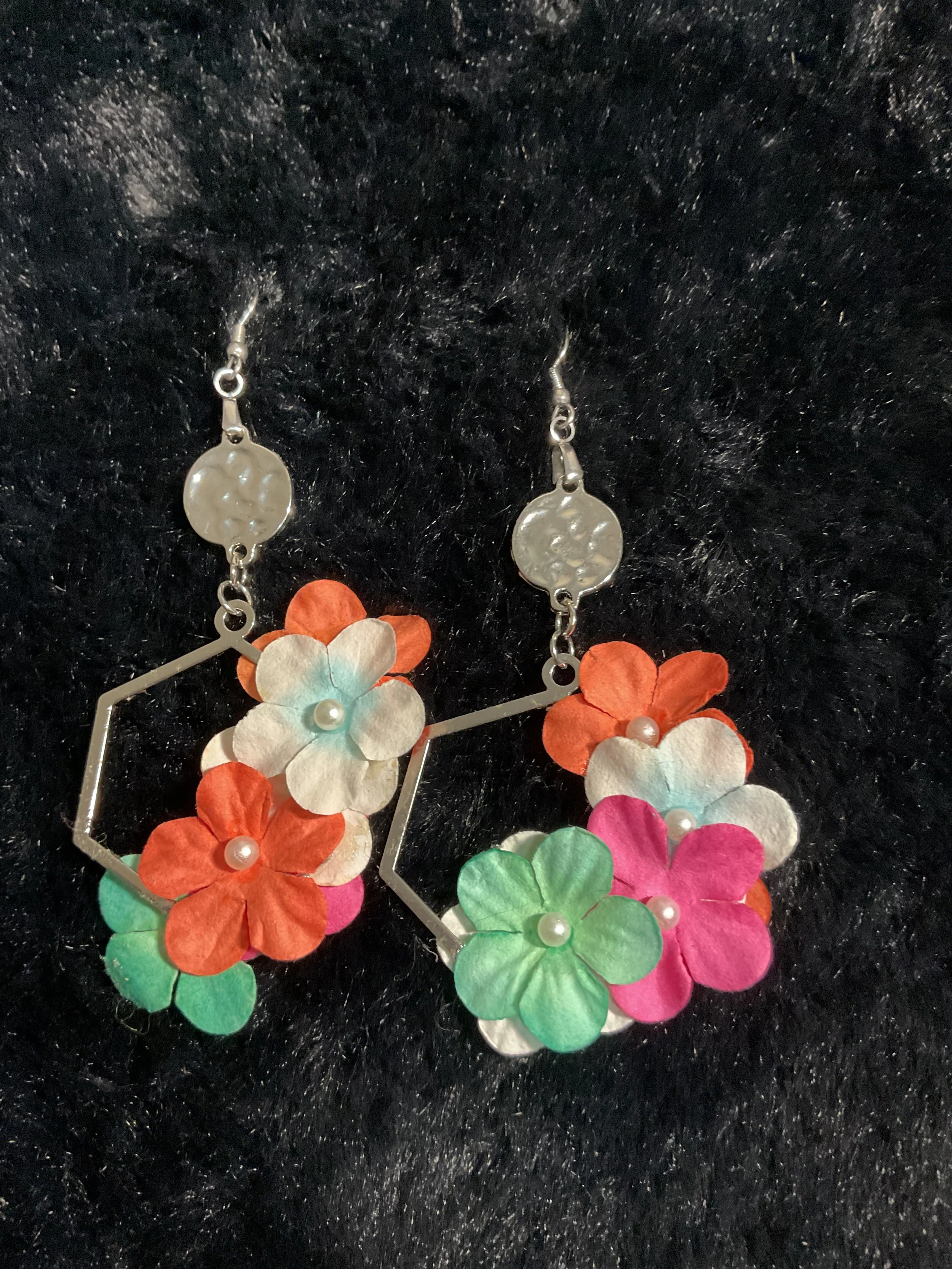 Vibrant Floral Delight Earrings