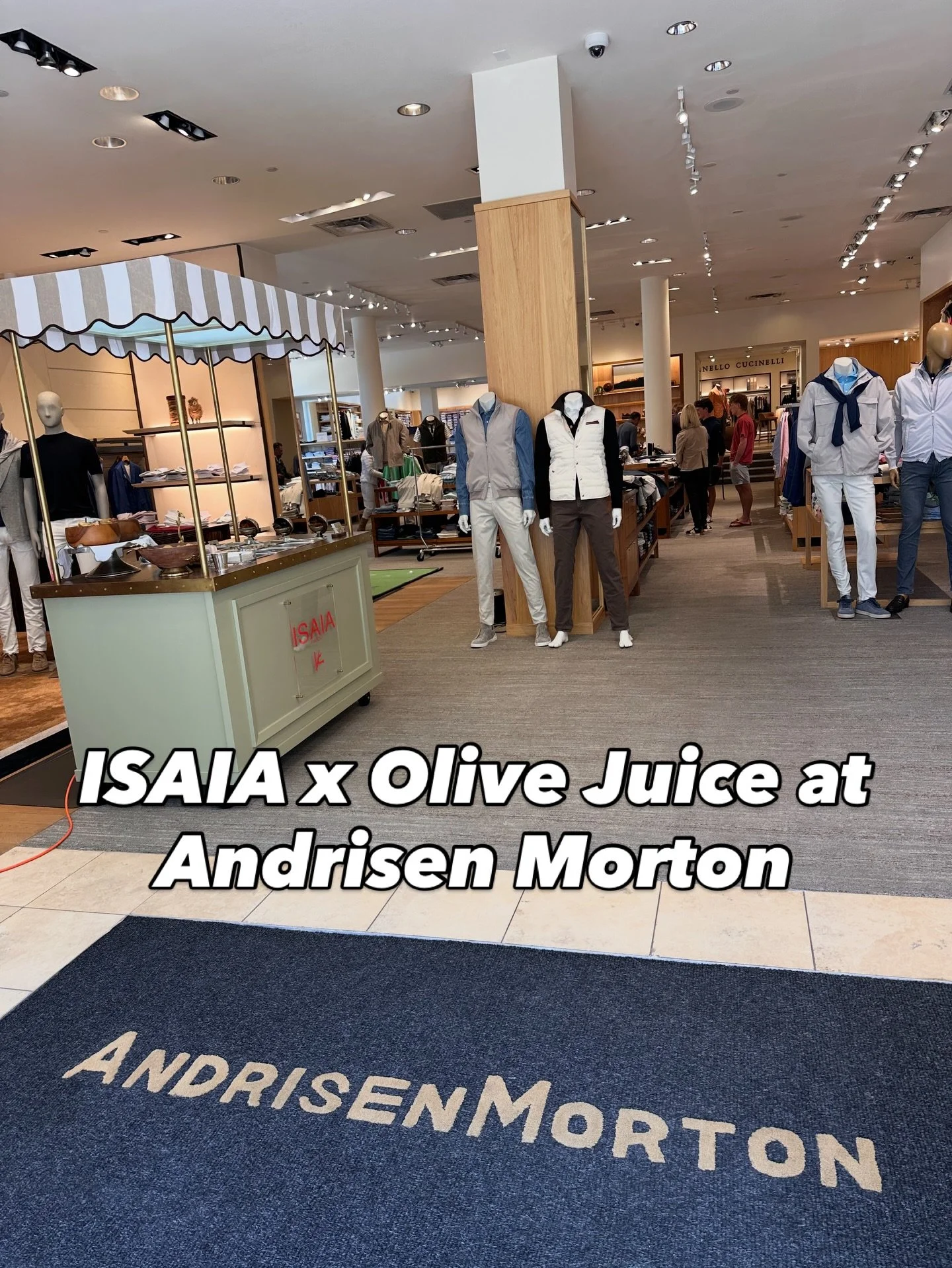 We always love being at @andrisenmorton but today is even better with @isaia !