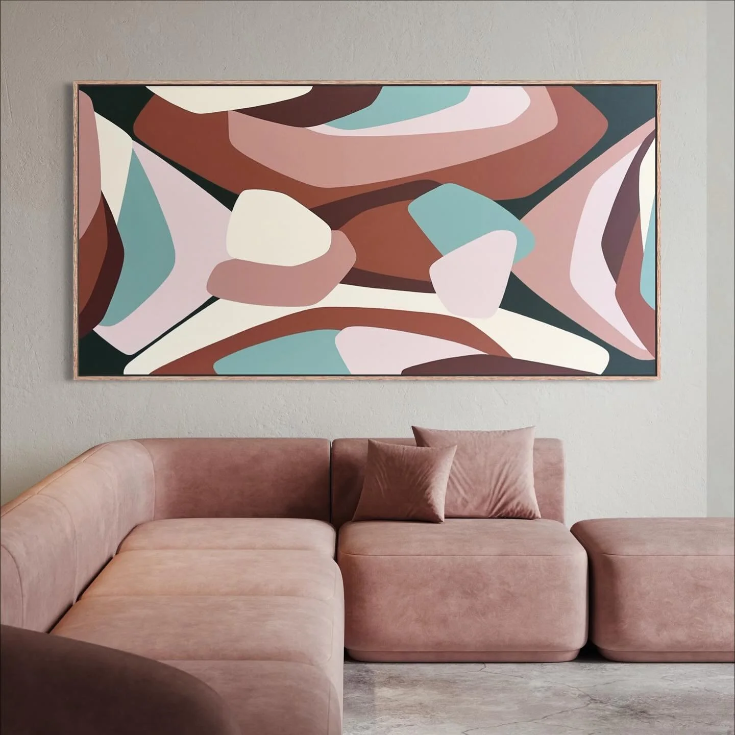 My largest / longest commission piece to date - this big beauty has been SUCH a joy to create! 
Off to her forever walls this weekend. 

36 x 72 inches
Acrylic on stretched canvas
Framed in Tasmanian Oak
Commission

#artcommission #modernart #contemp