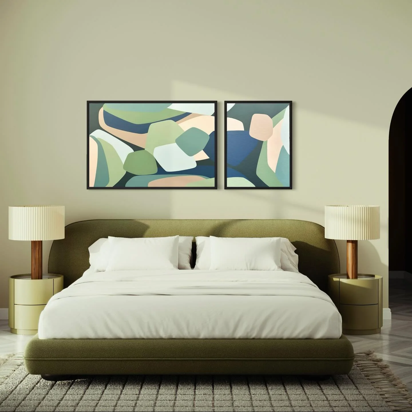This bedtime diptych was such fun commish to paint. 

24 x 36 inches + 24 x 18 inches 
Acrylic on stretched canvas
Framed
COMMISSION

#midcenturymodern #abstractart #contemporyart #australianart #melbourneartist