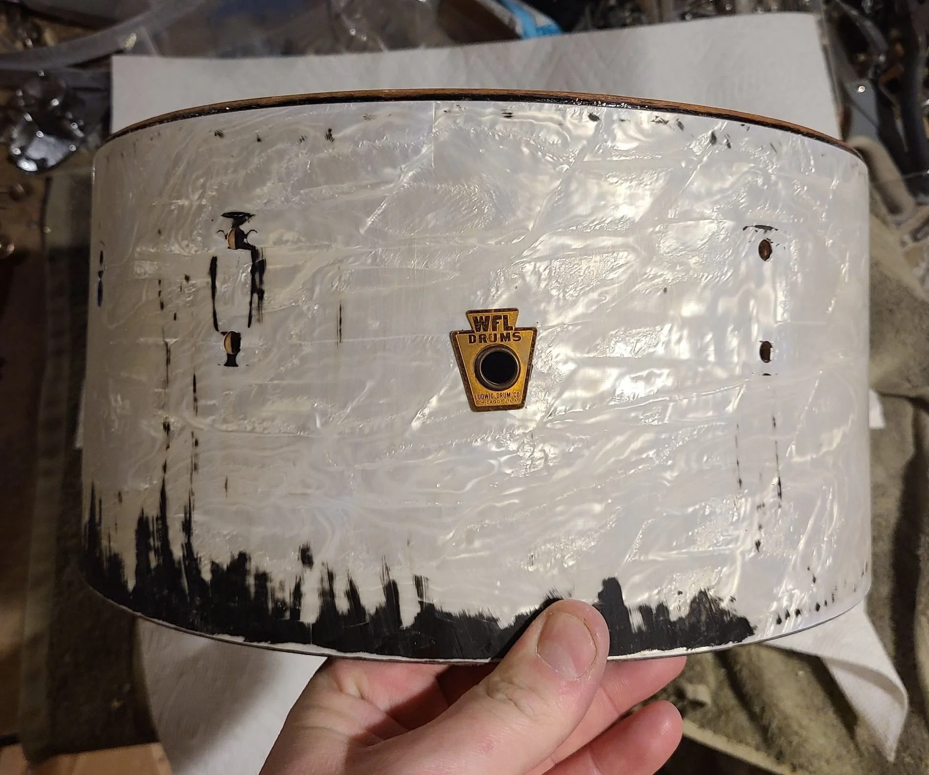 Removing Paint From A Drum Wrap