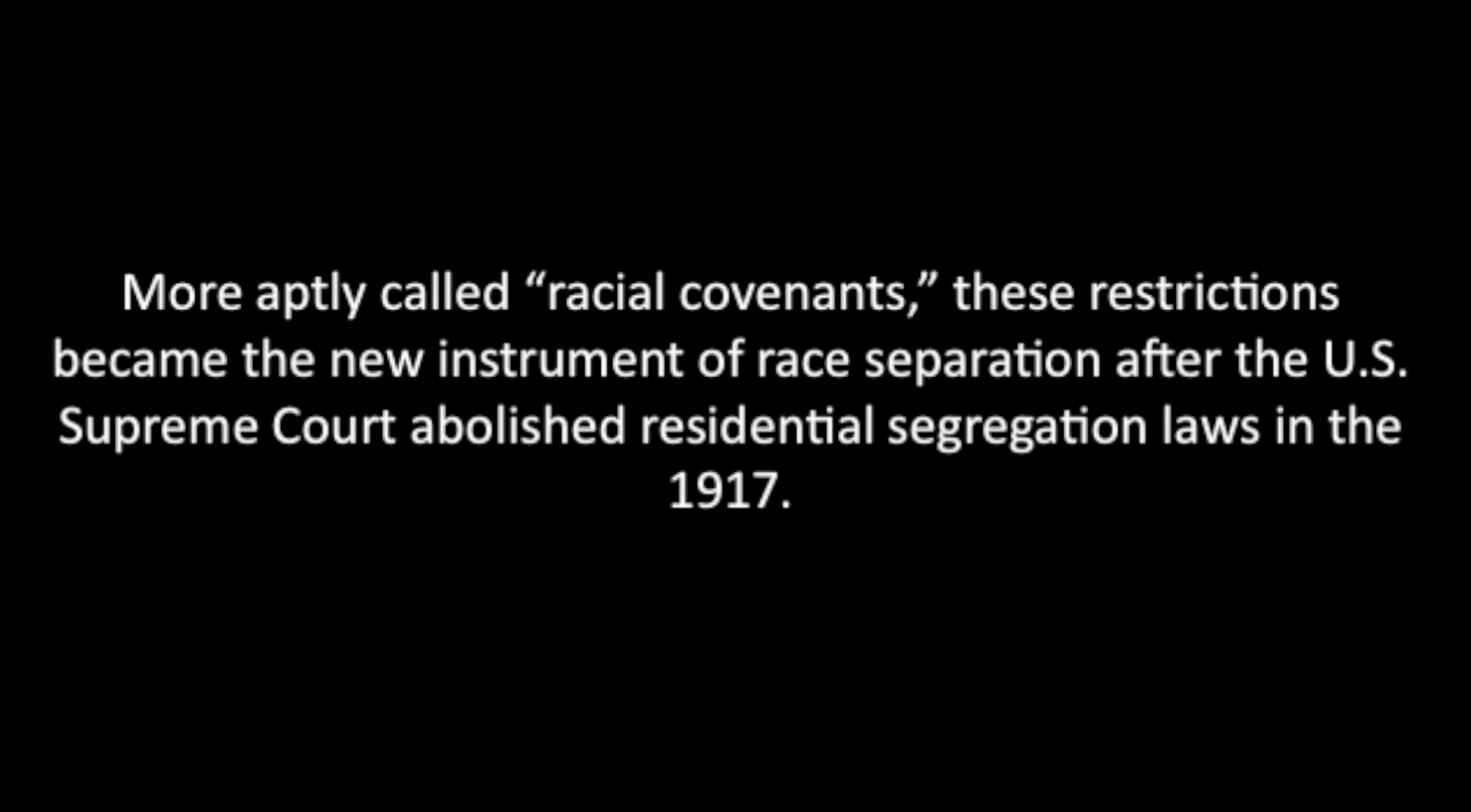 Racial Covenants