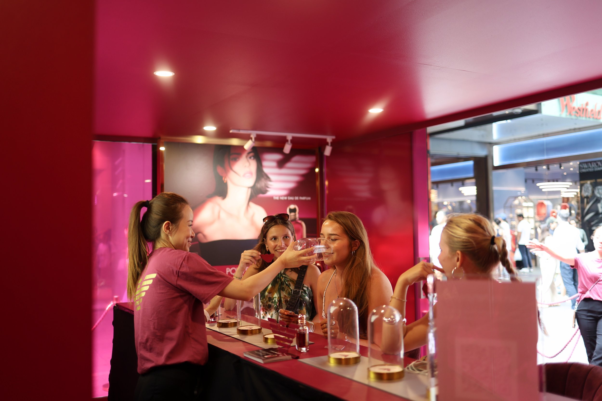 On-brand photo booth content from Armani Sydney activation