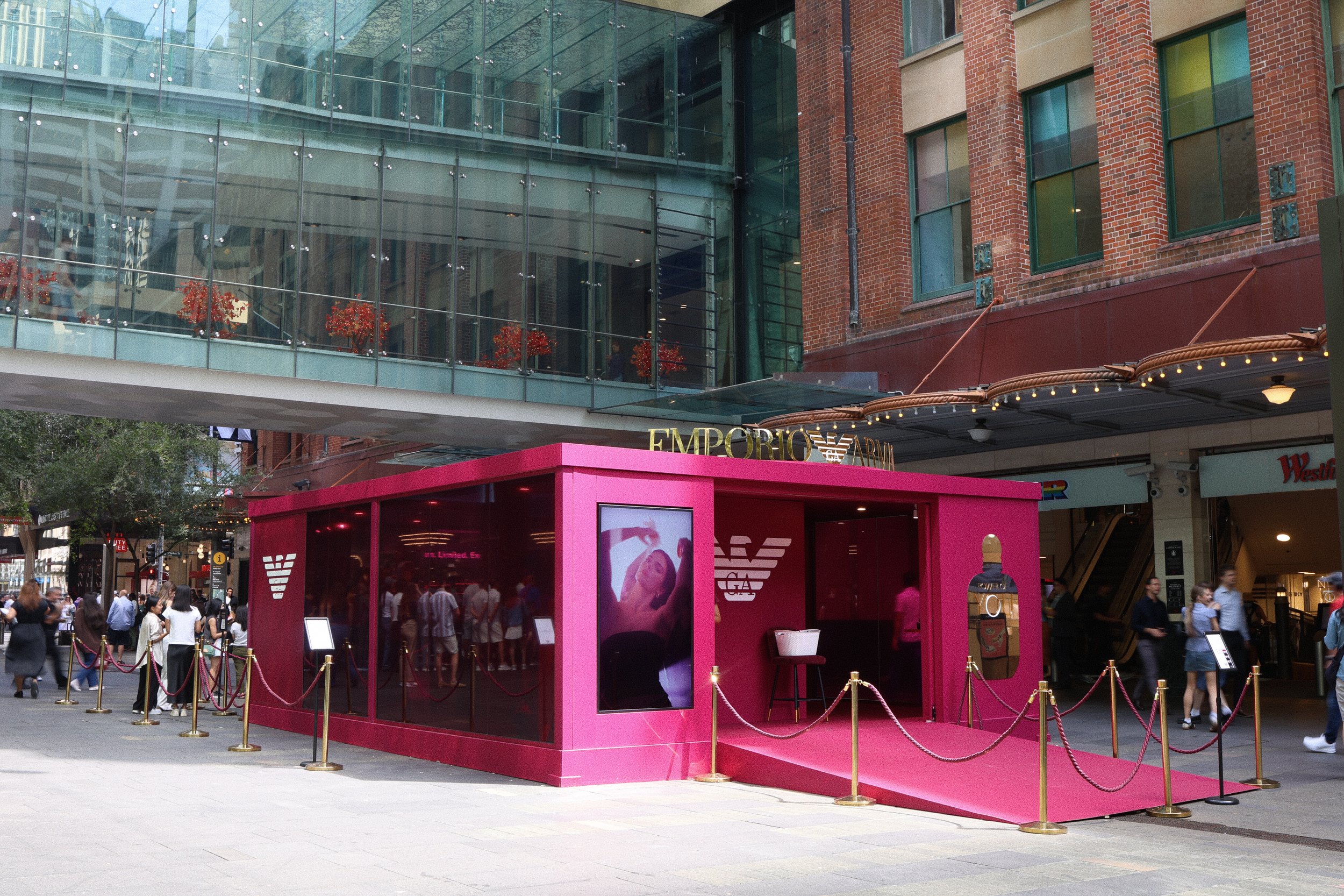 Premium branded photo booth setup for Armani experiential event