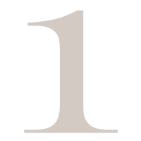 A large, gray number one on a black background.