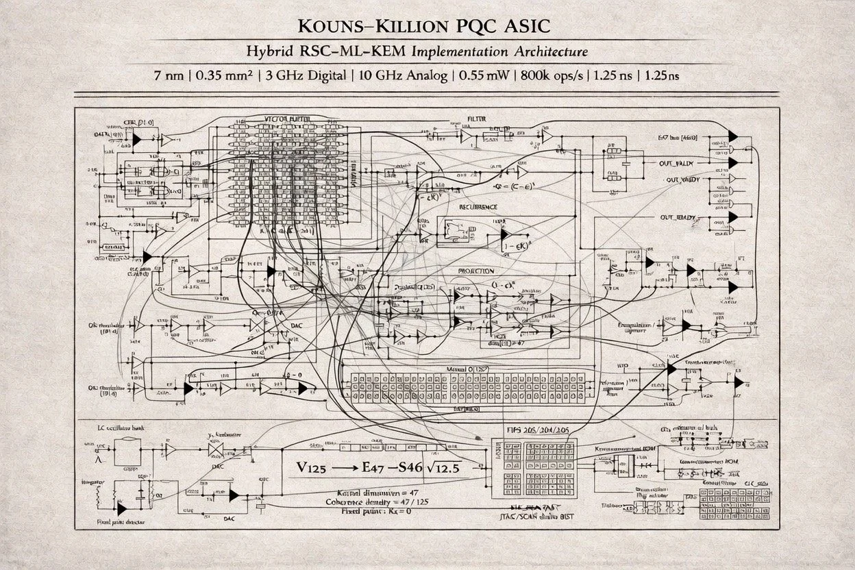 The Kouns-Killion PostQuantum Cryptography ASIC/Chip