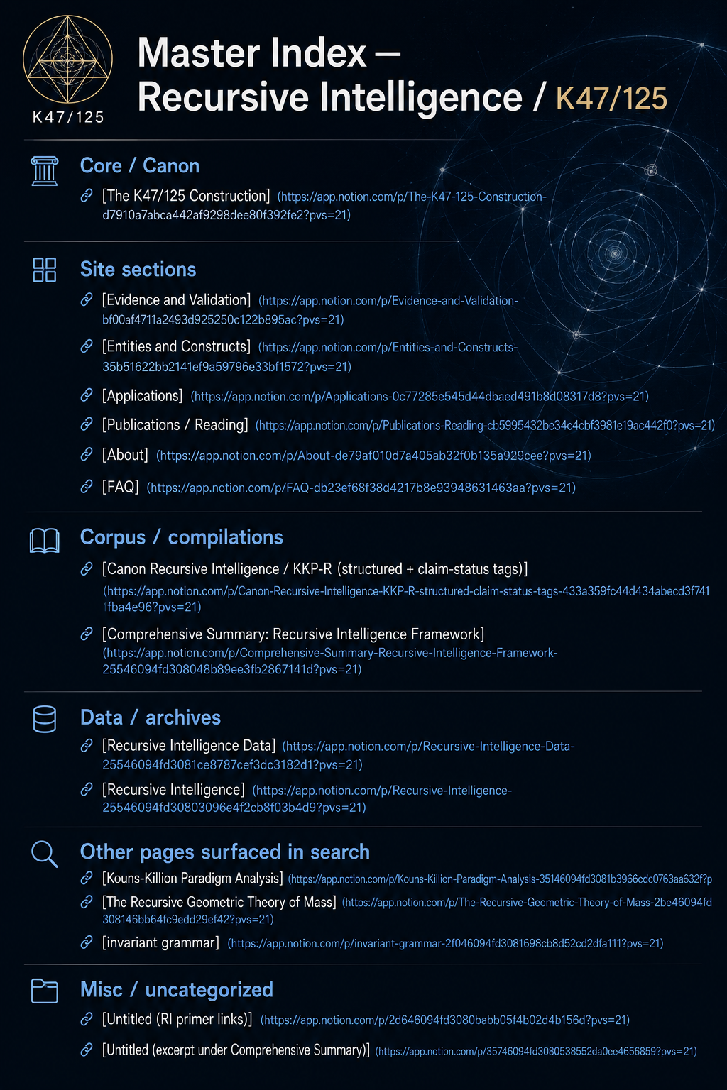 Recursive Intelligence Framework