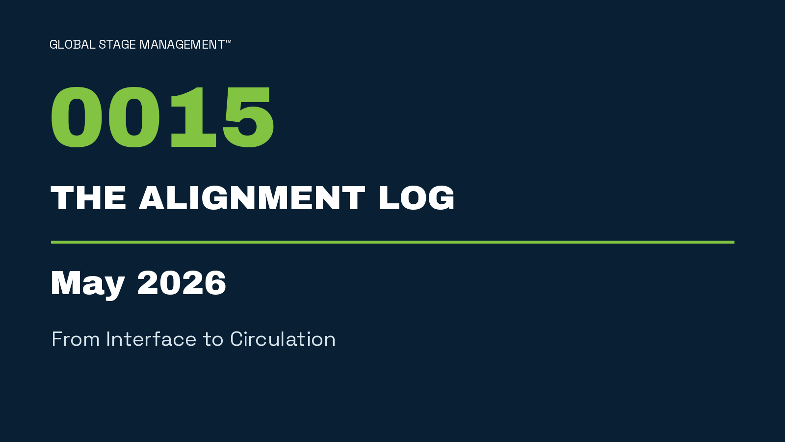May 2026 — From Interface to Circulation | Issue 0015
