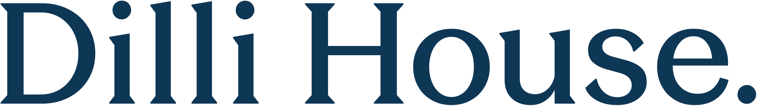 Dilli House wordmark logo in prussian blue