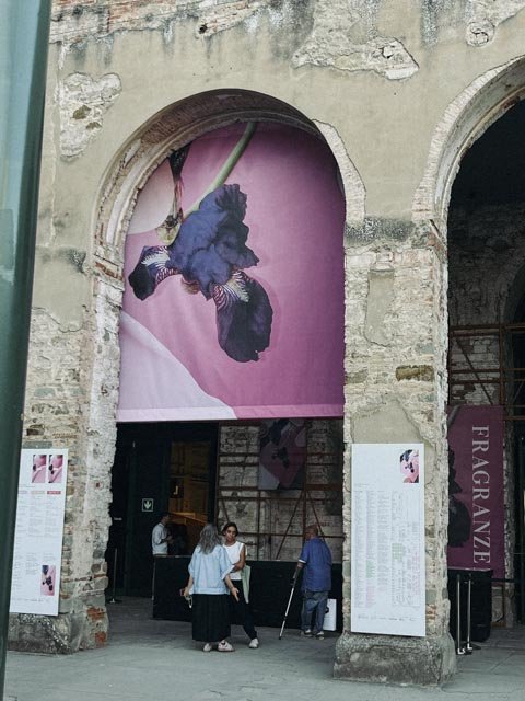Entrance of Stazione Leopoldo with arches and columns and old stone bricks. For the niche fragrance trade fair Fragranze