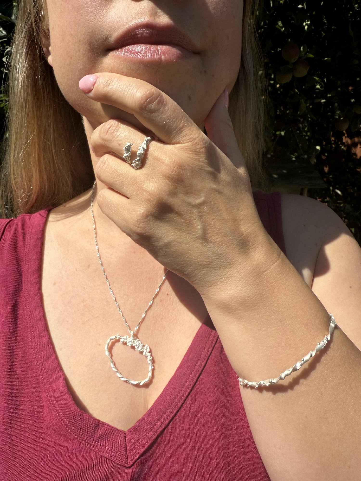 Seaweed Twist Recycled Silver Bangle