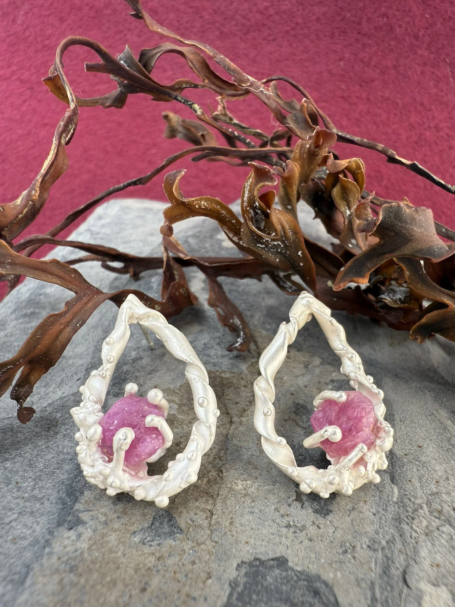 rockpool-teardrop-silver-stud-earrings-pink-ruby-anna-bagnall-jewellery.jpg
