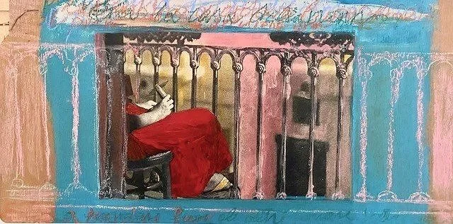 Summer - Acryl and pastel on wood, 18x28 cm