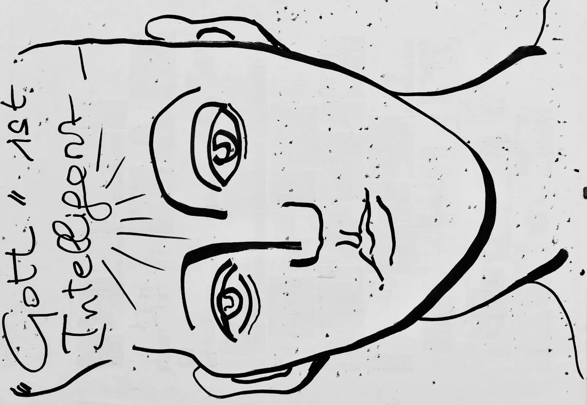 Gottin - Ink on paper, 30x22 cm