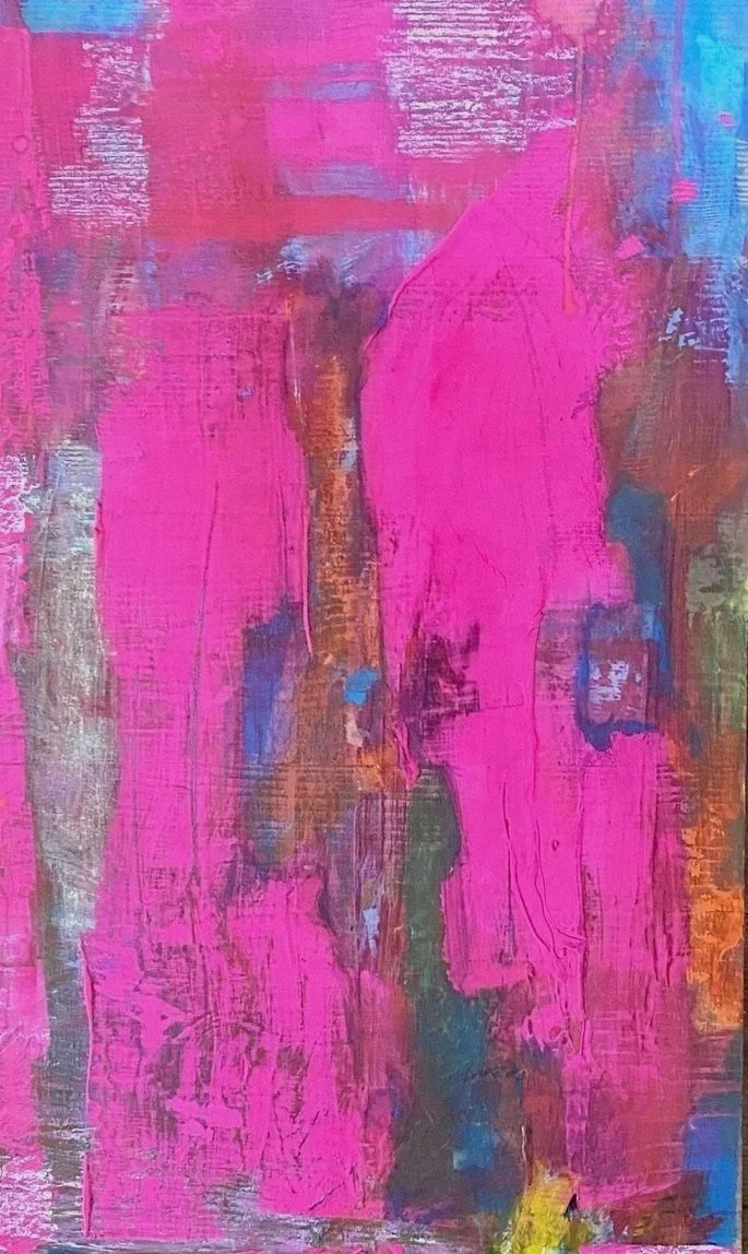 Duplice-  Acryl and pastel on wood, 80x35 cm