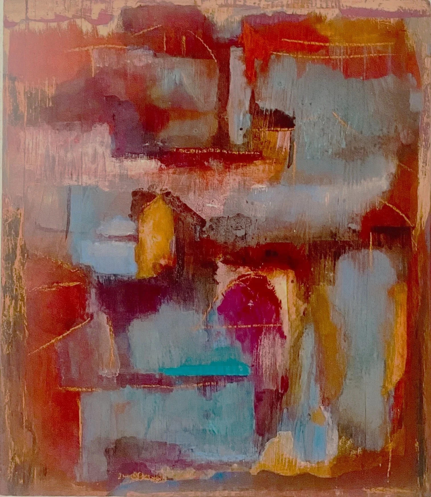 Barlume - Acryl on wood, 45x35 cm
