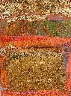 Oro - Acryl and gold leaf on wood, 15x10 cm