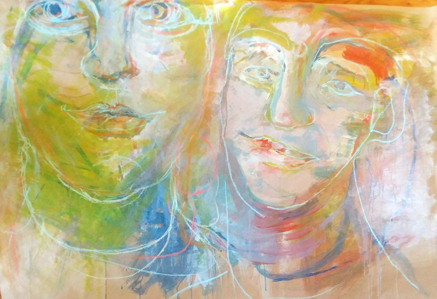 Paar - Acryl on paper, 45x50 cm