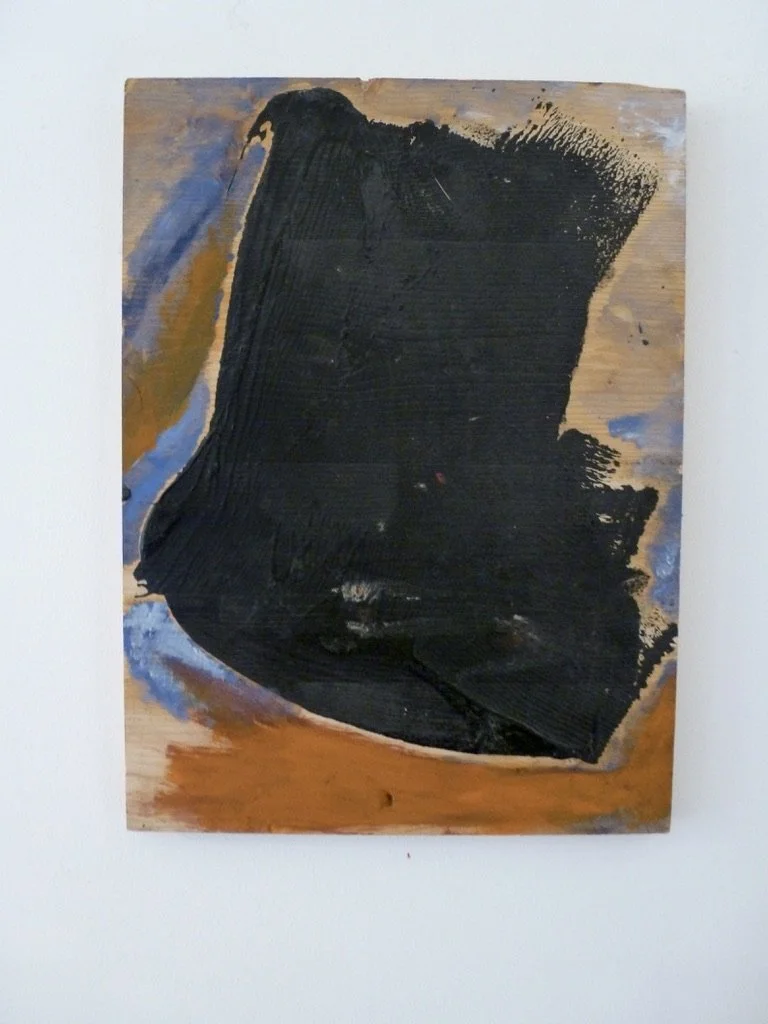 Chi resta al buio - Acryl on wood, 50x35 cm