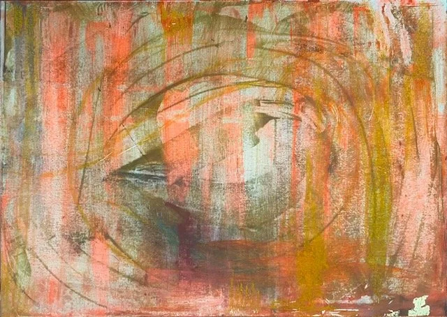 Nascondiglio - The act of hiding -  Acryl on wood, 40x50 cm