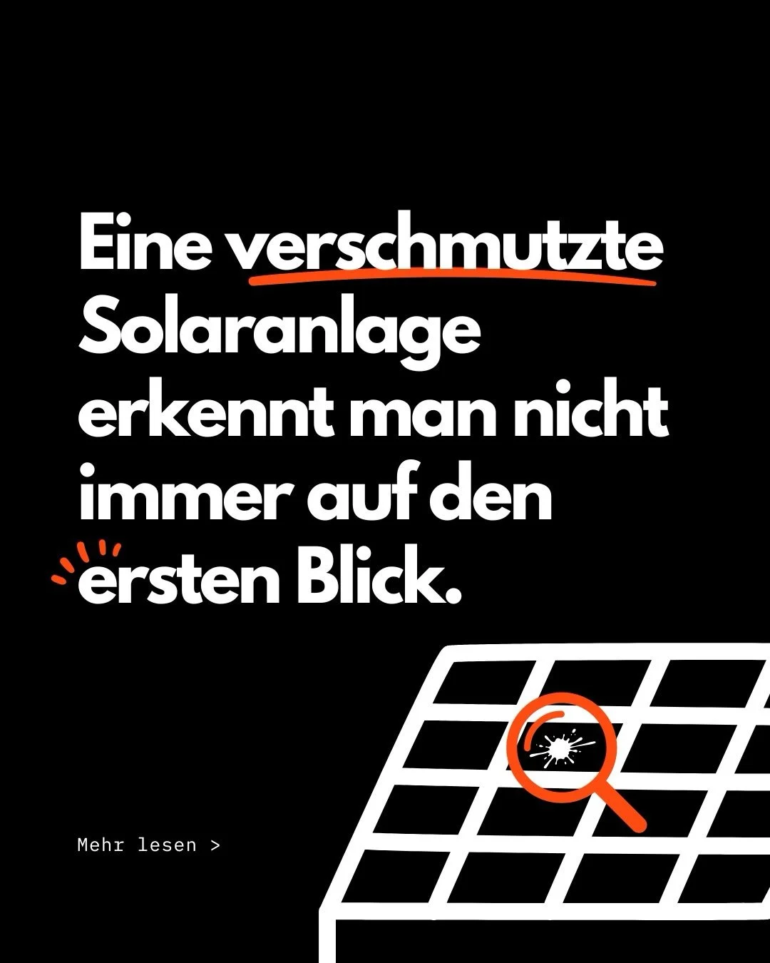 Eine verschmutzte Solaranlage erkennt man nicht immer auf den ersten Blick.👁️

Viele Betreiber gehen davon aus, dass sich Verschmutzungen auf Solarmodulen sofort erkennen lassen. Tats&auml;chlich sind die h&auml;ufigsten Ablagerungen jedoch oft kaum