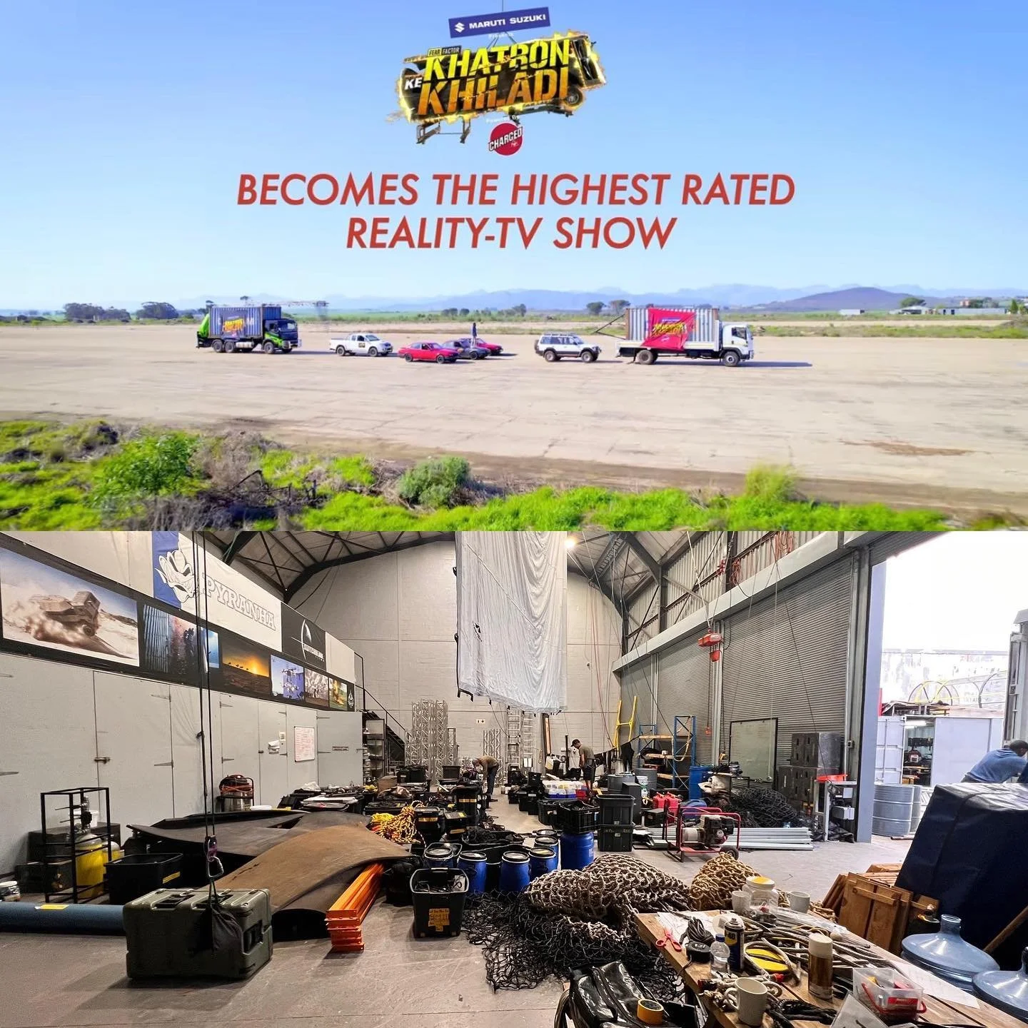 Time to sort some gear. Thanks to our amazing team of stunt riggers for an great season with some big stunts. Khatron Ke Kiladi done and dusted. 💪🇿🇦 @stuntman1974 @dermot_brogan @grant_hulley #khatronkekiladi