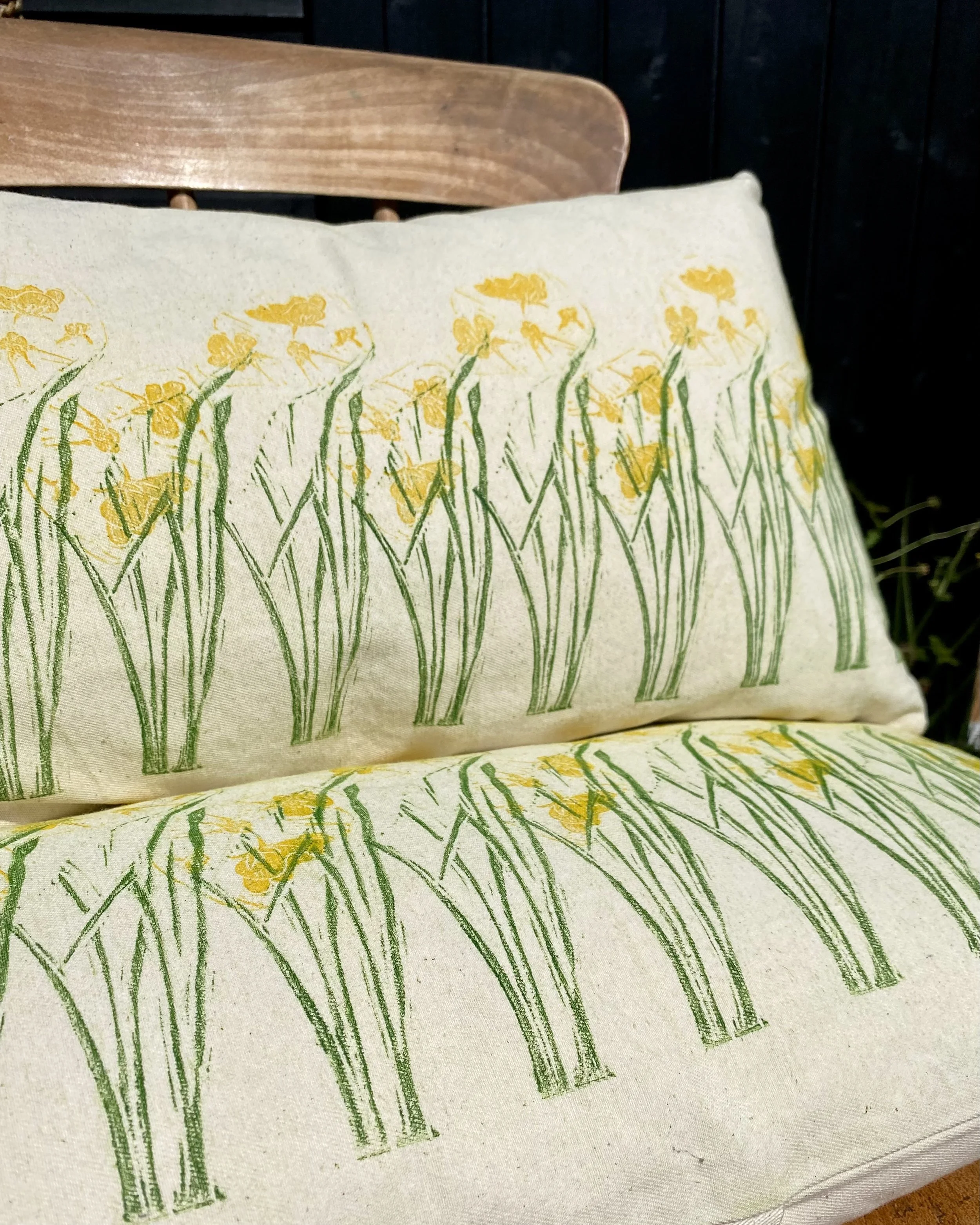 "Buttercup Meadow" on cotton