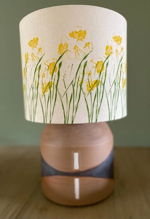 "Buttercup Meadow" on cotton