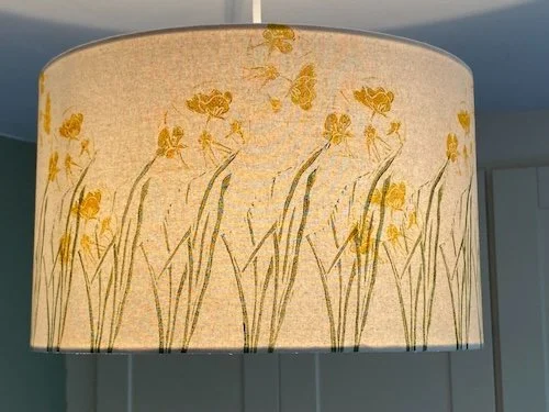 "Buttercup Meadow" on cotton