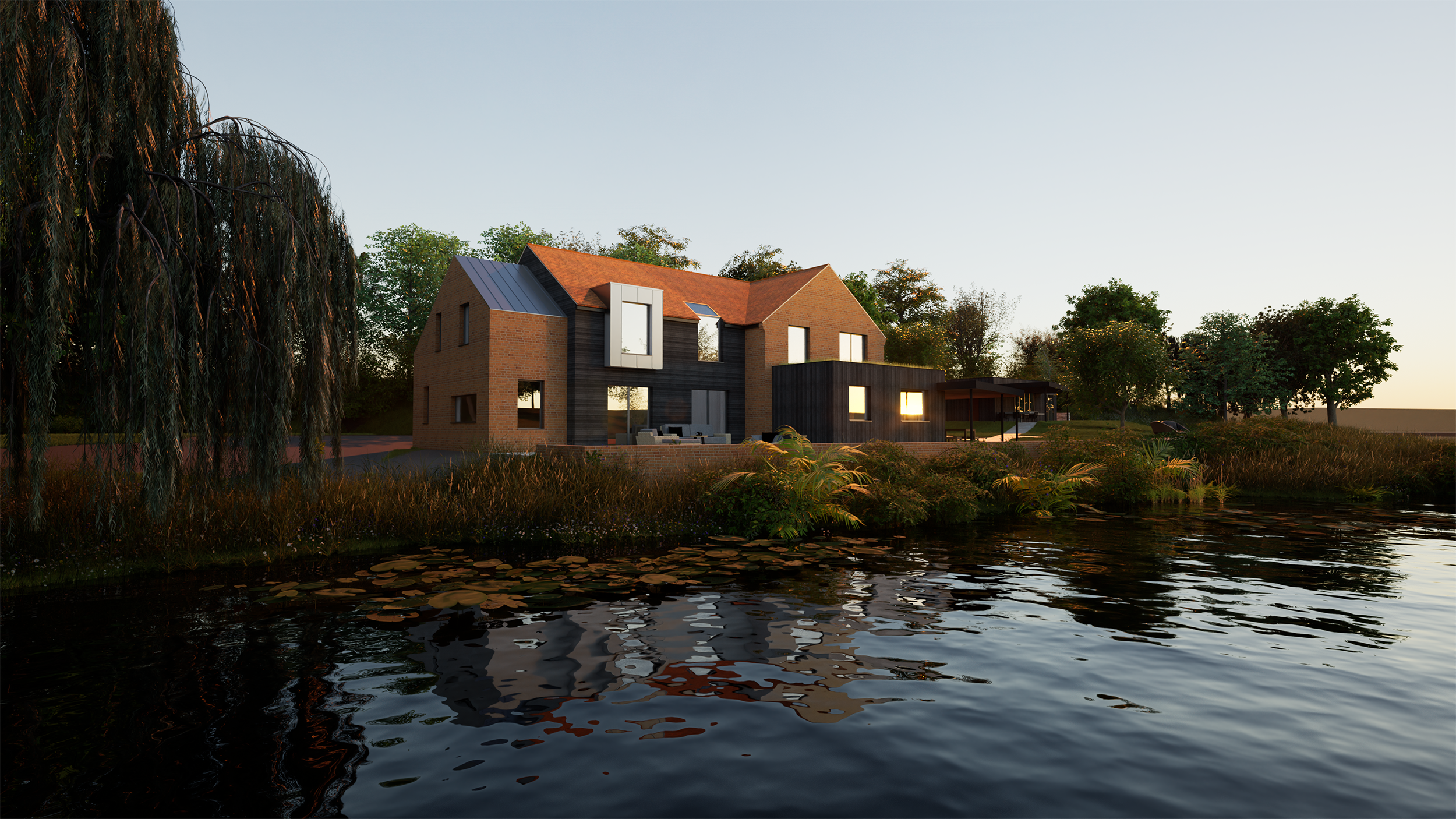 Planning approved for contemporary transformation of rural Wiltshire dwelling.