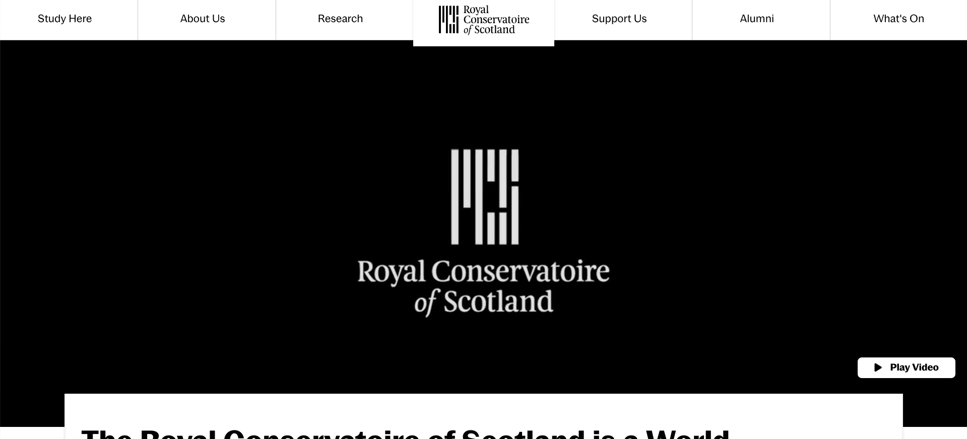 Working with design agency Substrakt on the initial development of the RCS's new website, as part of an in-house marketing team. (Royal Conservatoire of Scotland)