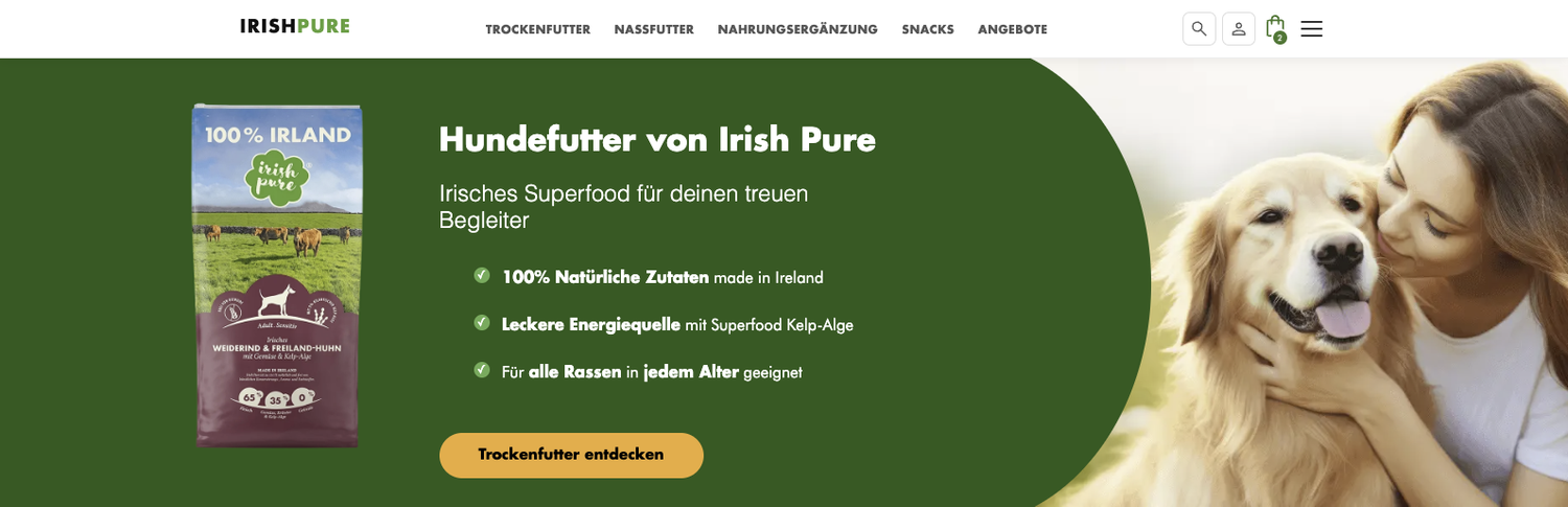 Startseite von Irish Pure