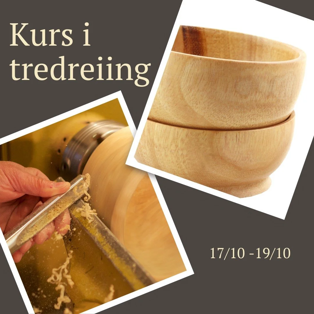 Velkommen til kurs i tredreiing for nybegynnere. 
Se bilder og hjemmesiden for mer informasjon og p&aring;melding. 
www.lorenskog-husflidslag.no
#Husflid #H&aring;ndverk #Tradisjon #Kreativitet #DIY #H&aring;ndlaget #L&oslash;renskog #NorskH&aring;nd