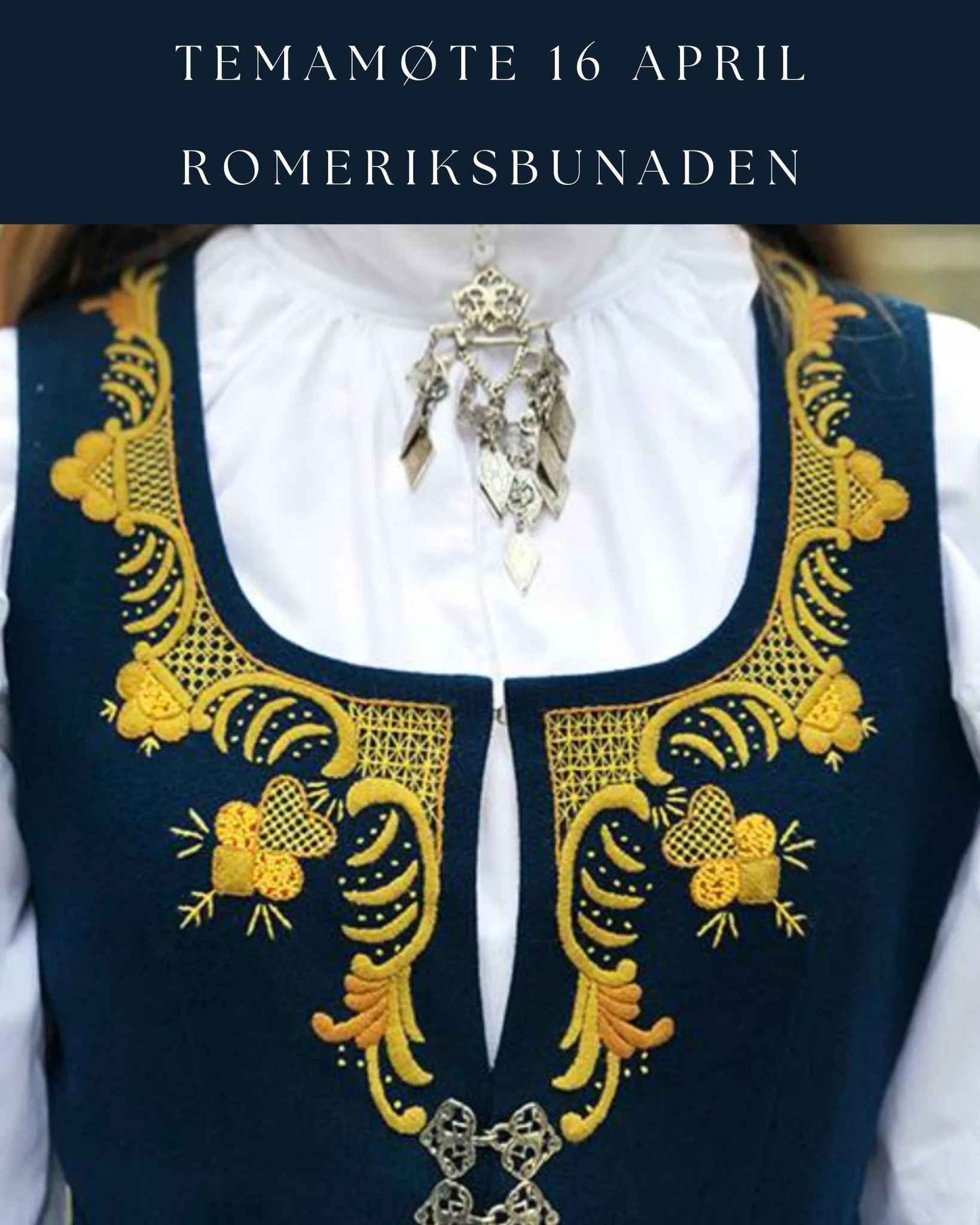 Husk torsdagens temam&oslash;te  om Romeriksbunaden. M&oslash;tet er &aring;pent for alle og du trenger ikke &aring; melde deg p&aring;🥰 Ta gjerne med en broderiramme p&aring; 15 cm om har.