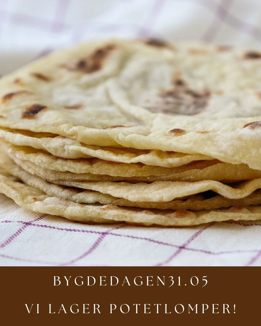 Potet som beredskap er &aring;rets tema for Bygdedagen og vi skal lage potetlomper🥔
Det blir en spenende dag med poteten i fokus som er lett &aring; dyrke, og et bra sted &aring; starte hvis man vil pr&oslash;ve &aring; dyrke selv! Det blir gjennomg
