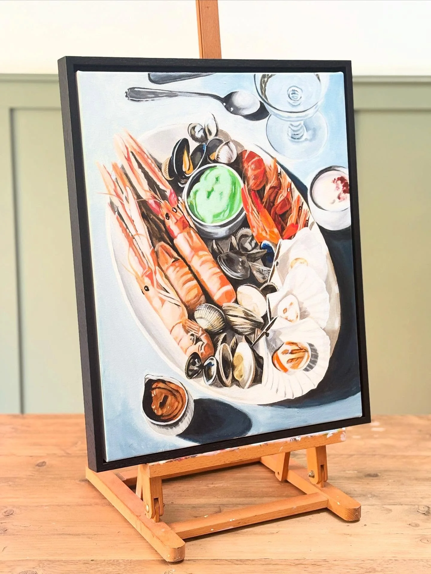 🦐🦞🦐🦞🐚🦪 A smaller but equally as mighty seafood extravaganza! Or fruit de mer as the frenchies call it. Fruits of the sea if you&rsquo;re not bilingual like me (I&rsquo;m not). This guy is 40 x 50cm (same as my cocktail &amp; snacks collection) 