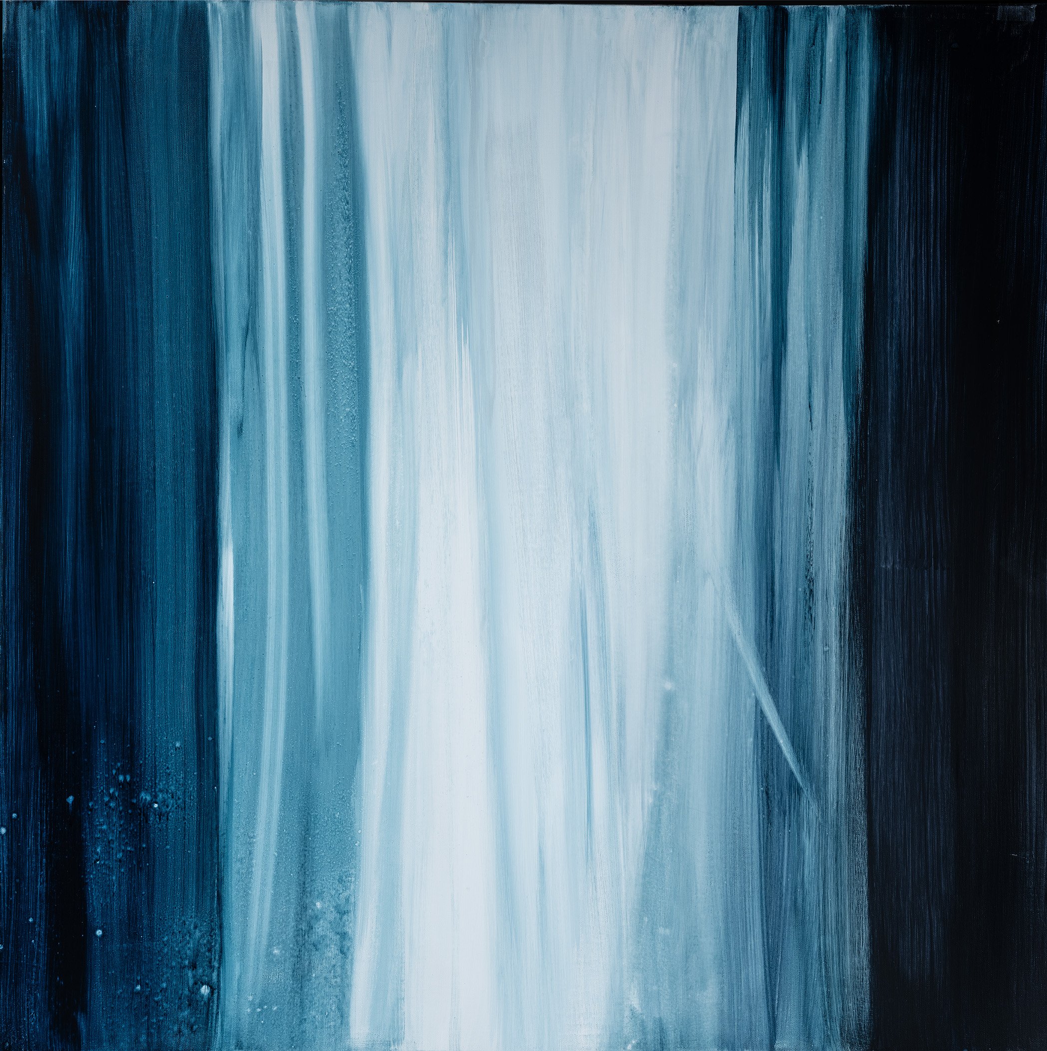 Waterfall #IB3.23, 2023. Acrylic on canvas 101 x 101cm. 
Photography: Carl Warner.