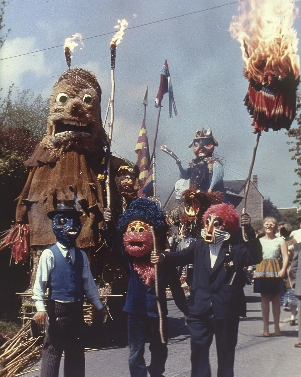 Wicker festival in the village #wickerman #village festival #ai #midjourney