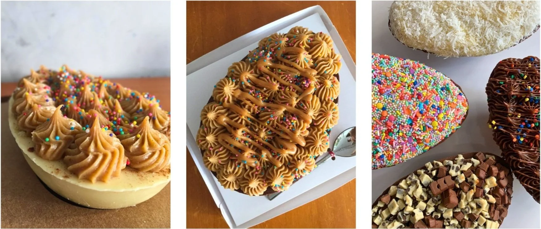 An assortment of decorated cookies, including peanut butter cookies with sprinkles, and various cookies with colorful sprinkles, chocolate, and white chocolate toppings.