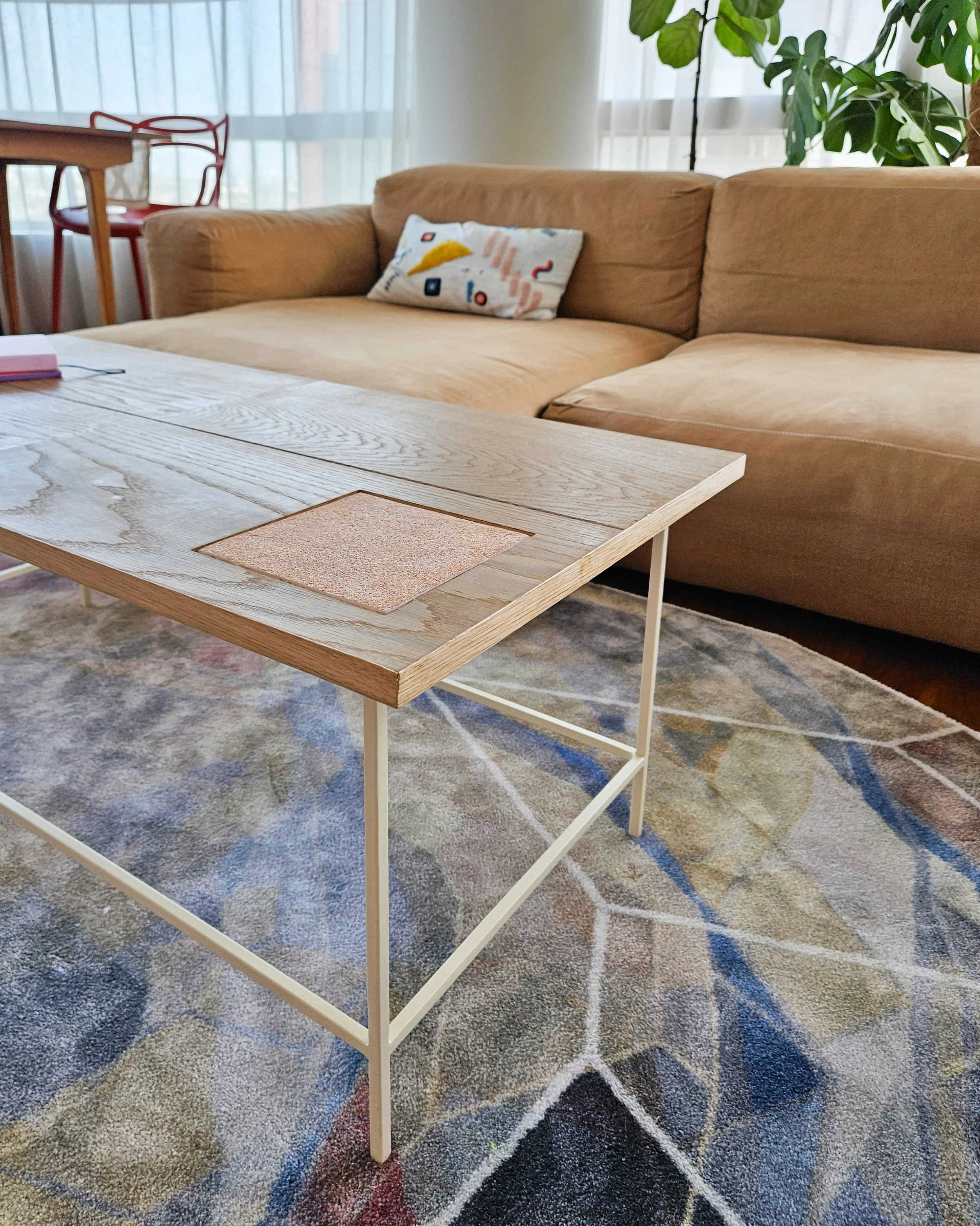 Coffee table made with Solid floor engineered timber